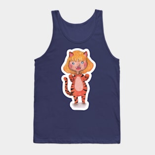 Tiger cat Tank Top